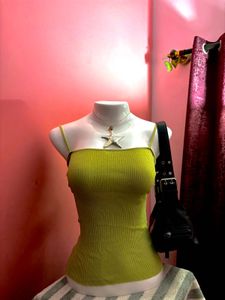 ⋆˚✿˖° y2k green cami ⋆˚✿˖°