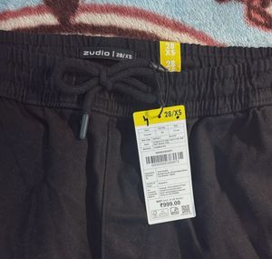 Black Cargo Style Casual Pants