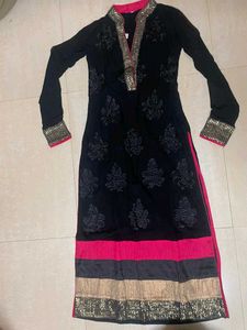 Black Embroidery Kurta