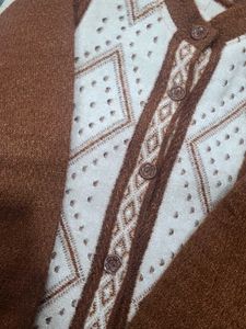 Vintage Diamond Pattern Cardigan