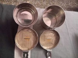 two steel gullak (Set of 2)