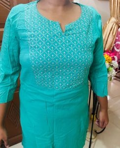 Women’s Green A- Line Kurti