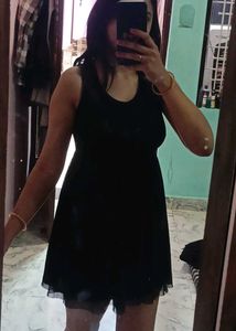 Black Cute Fitted Dress