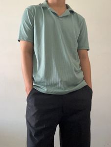 Old Money green Colour T-shirt