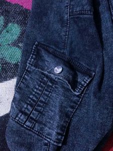 Stylish Black Denim Cargo Pants