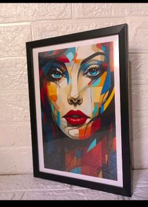 BLUE EYE LADY WALL DECOR FRAMES