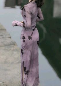 Floral Mesh Dress Set