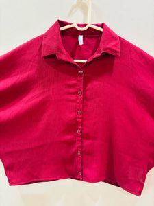 Red Corduroy Blouse