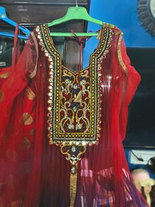 🌹🔥 Beautiful Red Anarkali 🤩