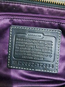 Classic Black Coach Leather Satchel Handbag