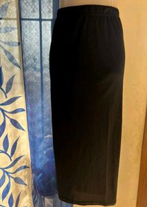 Black Pencil Skirt with side slit