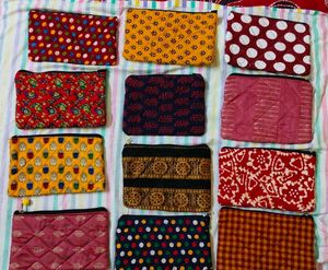 Colorful Handmade Pouches Set
