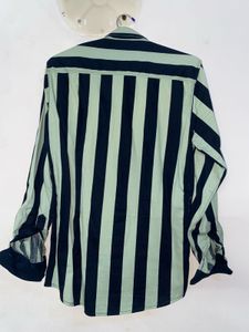 Green And Black Stripe Shirt