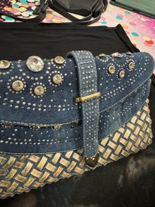 Brand New Party Wear Bag. Stone Studded