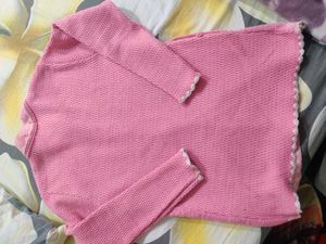 Pink Embellished Knit Cardigan