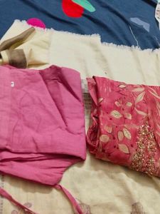 Elegant Pink Embroidered Kurta Set