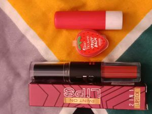 2 in 1 matte nude shade Lipstick with freebies