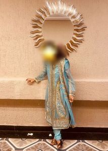 Elegant Blue Embroidered Kurta Set