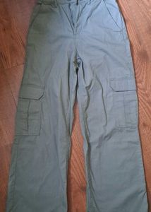 Khaki Green Baggy Cargo Pants