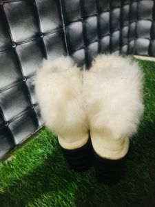 Baby Girl White Fur Shoe