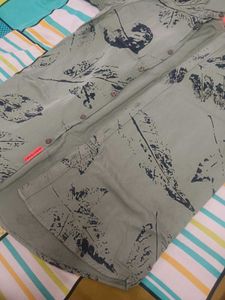 Leaf Print Casual Shirt