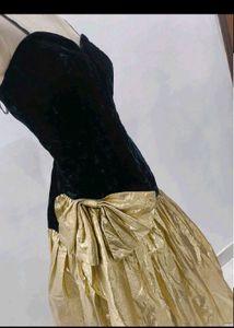 Vintage Black &amp; Gold Party Dress