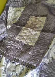 Jaipur Floral Quilted Bedspread - Lavender &amp; Cream