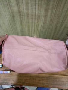 Imported Pink Leather Tote Bag