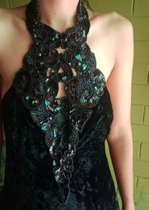 Vintage Velvet Halter Gown