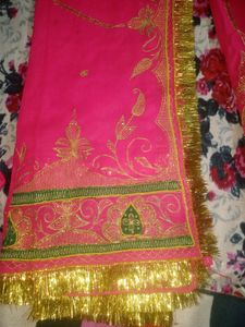 Bridal Pink Embroidery Lehenga Choli With Dupatta