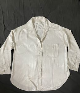 H&amp;M Oversized Satin Shirt