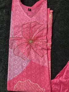 Pink Embroidered Salwar Kameez Set