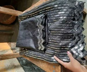 Sparkly Striped Saree