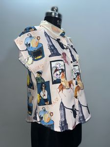 Funky Print Button-Down Shirt