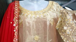 Women Golden Shine Kurta Sets