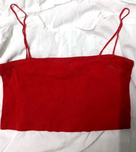 Red Tube Top &amp; Lace Overlay Set