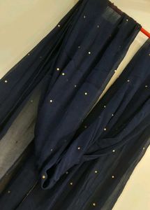 Blue Georgette Dupatta With Golden Stones✨️