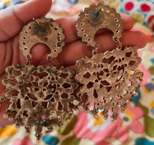 Black Metal Jhumka For Women