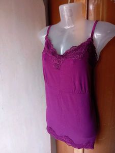 Purple Lace Cami Top