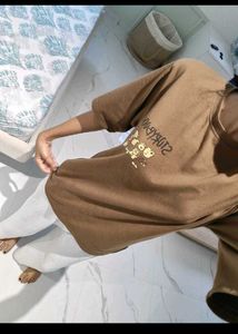 Brown Graphic Print Tee