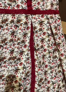 Floral Print Cotton Short Dress