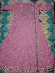 Pink Embroidered Kurta