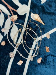 Pearl Necklace and bracelet set