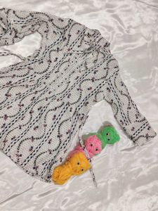 Printed Tie Neck Top