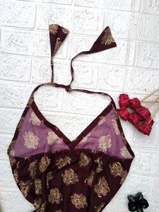 Festive Halter Neck Kurti 🎀