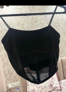 Sexy Black Corset Top