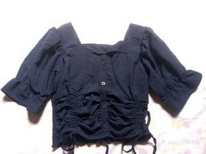 Crop Top Navy Blue