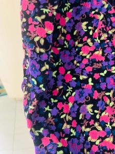 Ditsy Print Velvet Frock