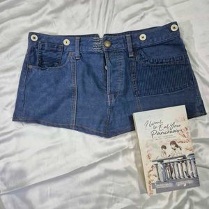 Micro Mini Denim Skirt