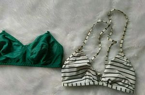 BIKINI AND COTTON NON PADDED BRA